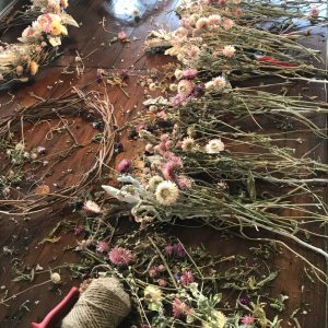 Flower wreath-making