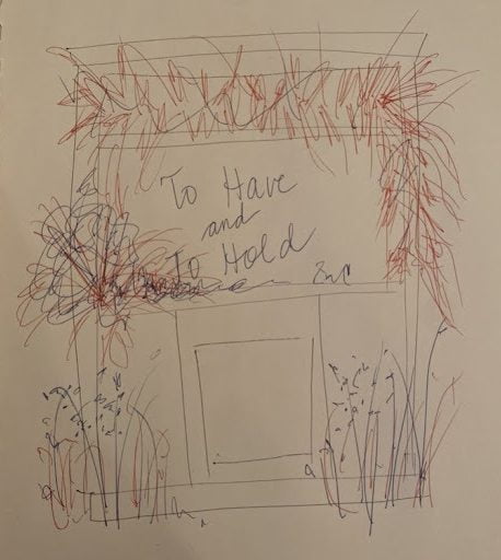 Sketch of floral idea
