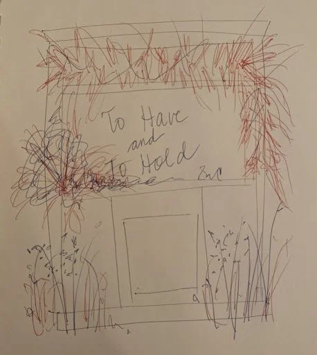 Sketch of floral idea