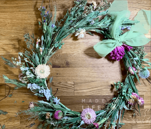 Full Frame Dried flower wreath